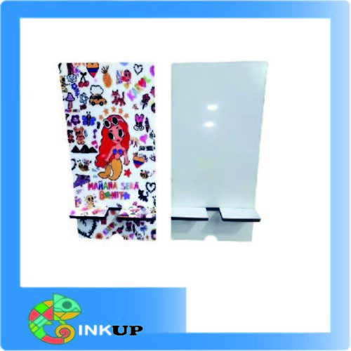 PORTA CELULAR FIGURA CORAZON COLOR BLANCO